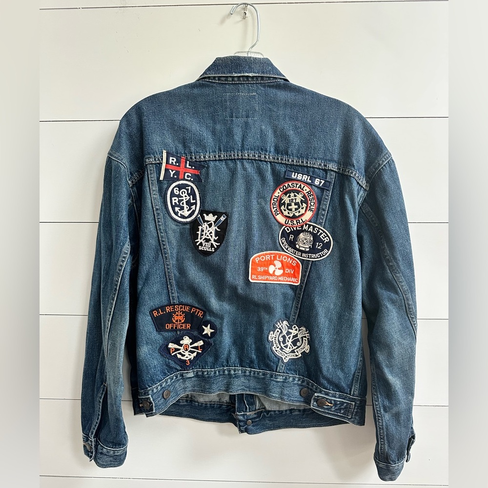 Polo Ralph Lauren Women’s Denim Trucker Nautical Patch Jacket - Picture 4 of 5